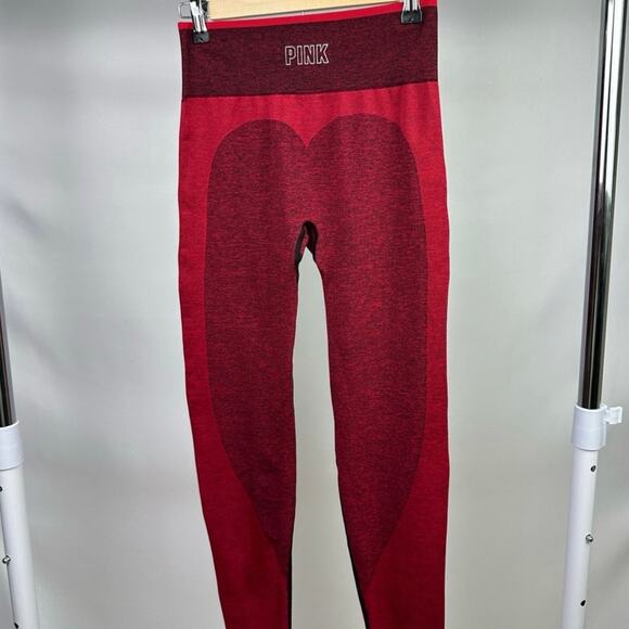 Victoria's Secret PINK Seamless Sculpt Leggings Red Ombre Small - Picture 2 of 10
